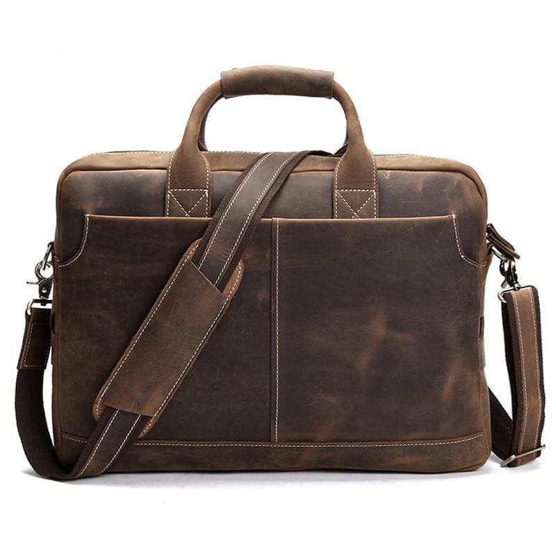 The Welch Briefcase | Vintage Leather Messenger Bag STEEL HORSE LEATHER