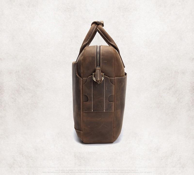 The Welch Briefcase | Vintage Leather Messenger Bag STEEL HORSE LEATHER