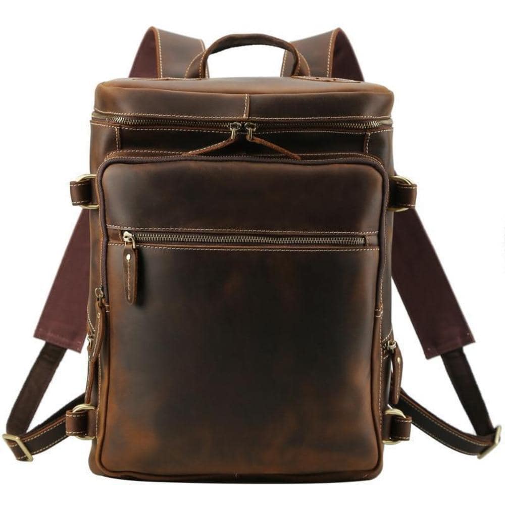 The Raoul Backpack | Handmade Vintage Leather Backpack STEEL HORSE LEATHER