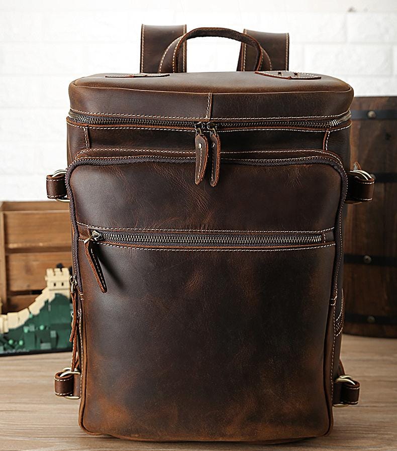 The Raoul Backpack | Handmade Vintage Leather Backpack STEEL HORSE LEATHER