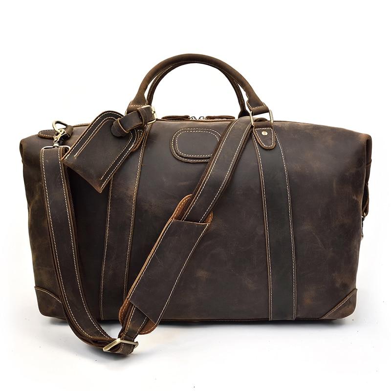 The Eira Duffle Bag | Vintage Leather Weekender STEEL HORSE LEATHER