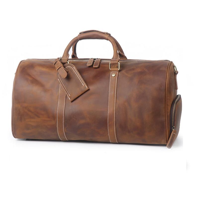 The Dagny Weekender | Large Leather Duffle Bag STEEL HORSE LEATHER