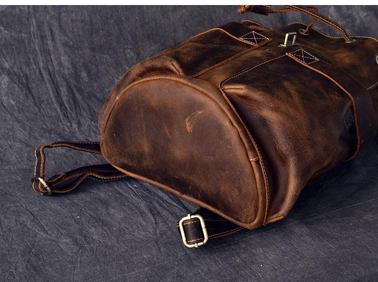 The Olaf Rucksack | Vintage Leather Travel Backpack STEEL HORSE LEATHER