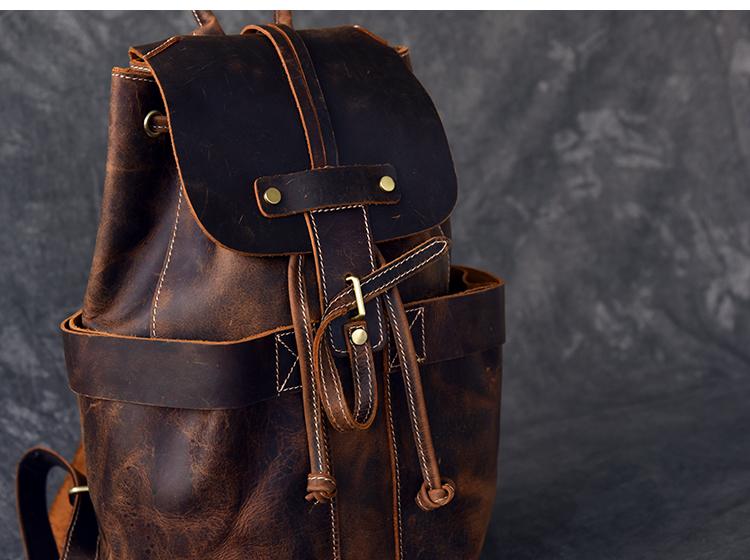 The Olaf Rucksack | Vintage Leather Travel Backpack STEEL HORSE LEATHER