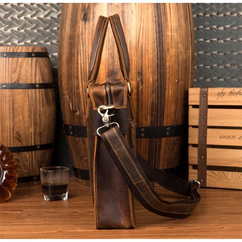 The Viggo Briefcase | Genuine Leather Messenger Bag STEEL HORSE LEATHER