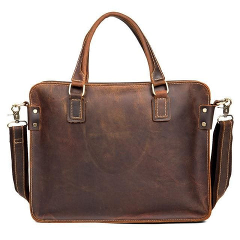 The Viggo Briefcase | Genuine Leather Messenger Bag STEEL HORSE LEATHER