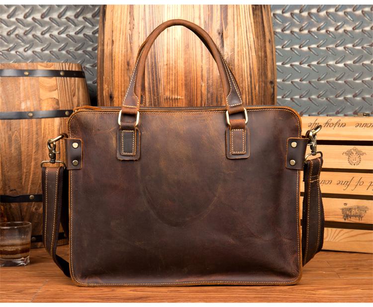 The Viggo Briefcase | Genuine Leather Messenger Bag STEEL HORSE LEATHER