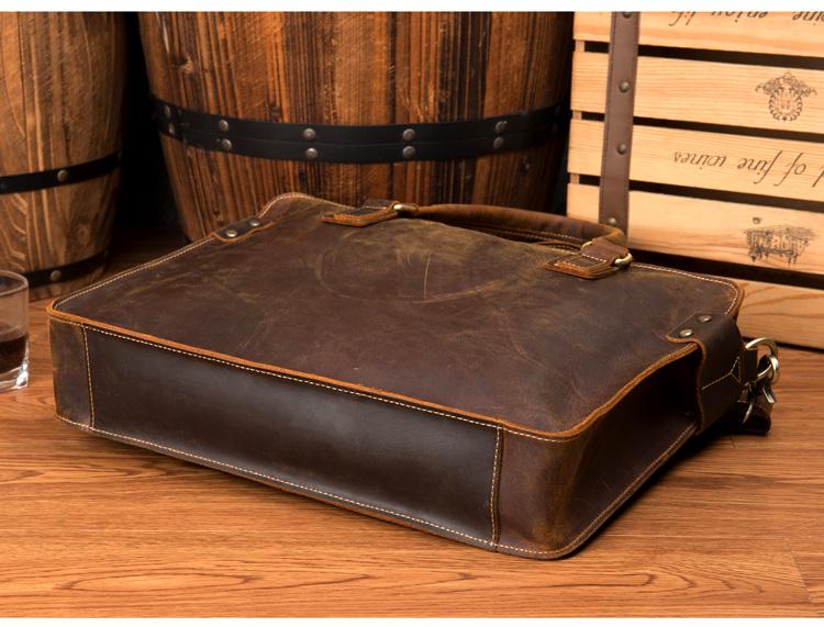 The Viggo Briefcase | Genuine Leather Messenger Bag STEEL HORSE LEATHER