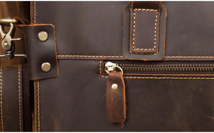 The Viggo Briefcase | Genuine Leather Messenger Bag STEEL HORSE LEATHER