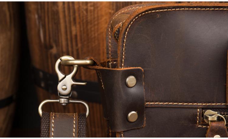 The Viggo Briefcase | Genuine Leather Messenger Bag STEEL HORSE LEATHER