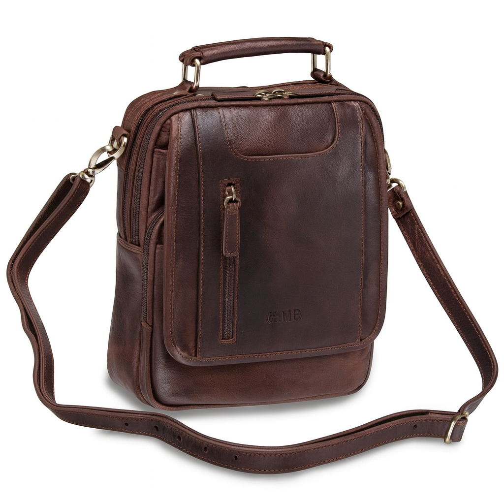Mancini Arizona Large Unisex Bag Brown Last One Mancini