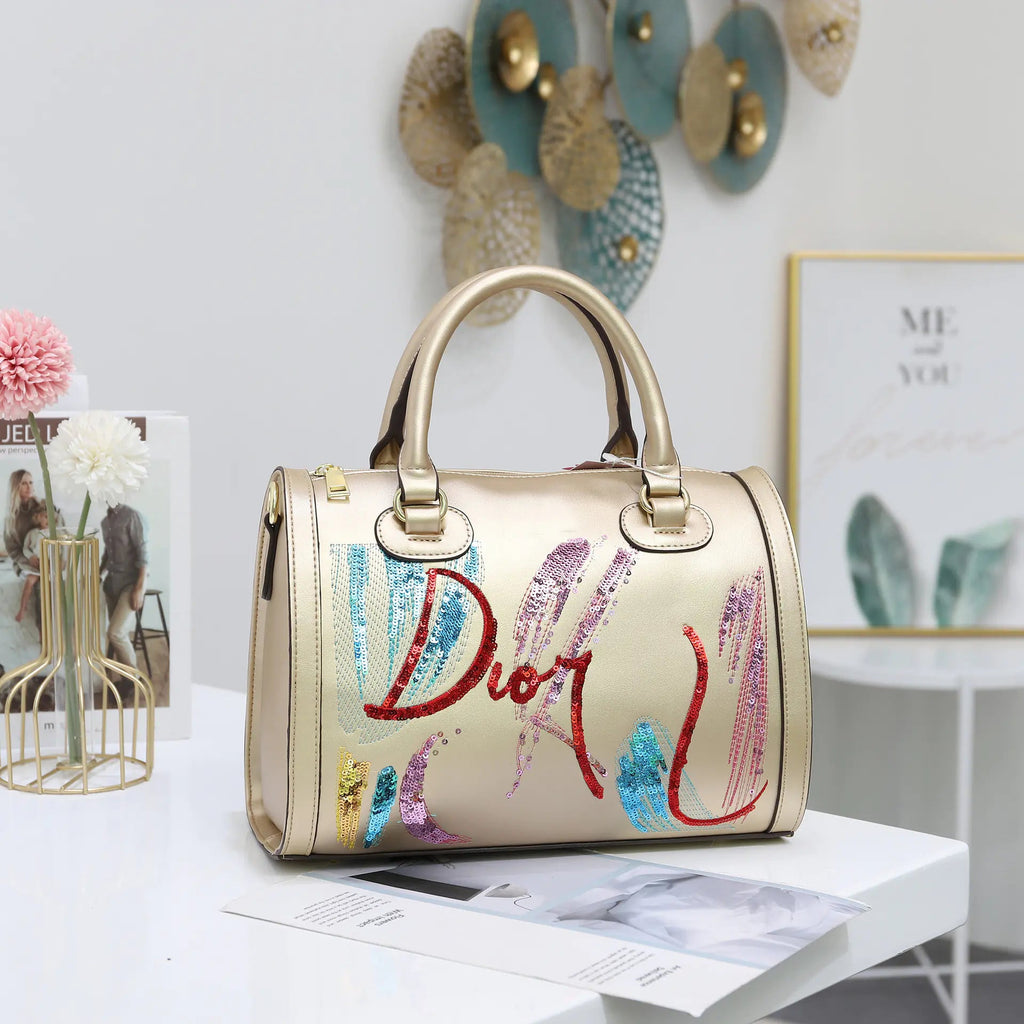 Fashionable Portable Sequin Embroidered Messenger Bag Trendy Attic Store01