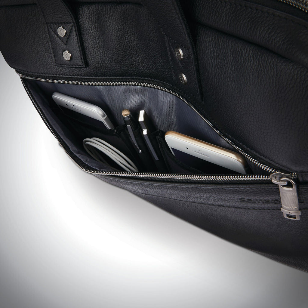 Samsonite Classic Leather Slim Brief Black Samsonite