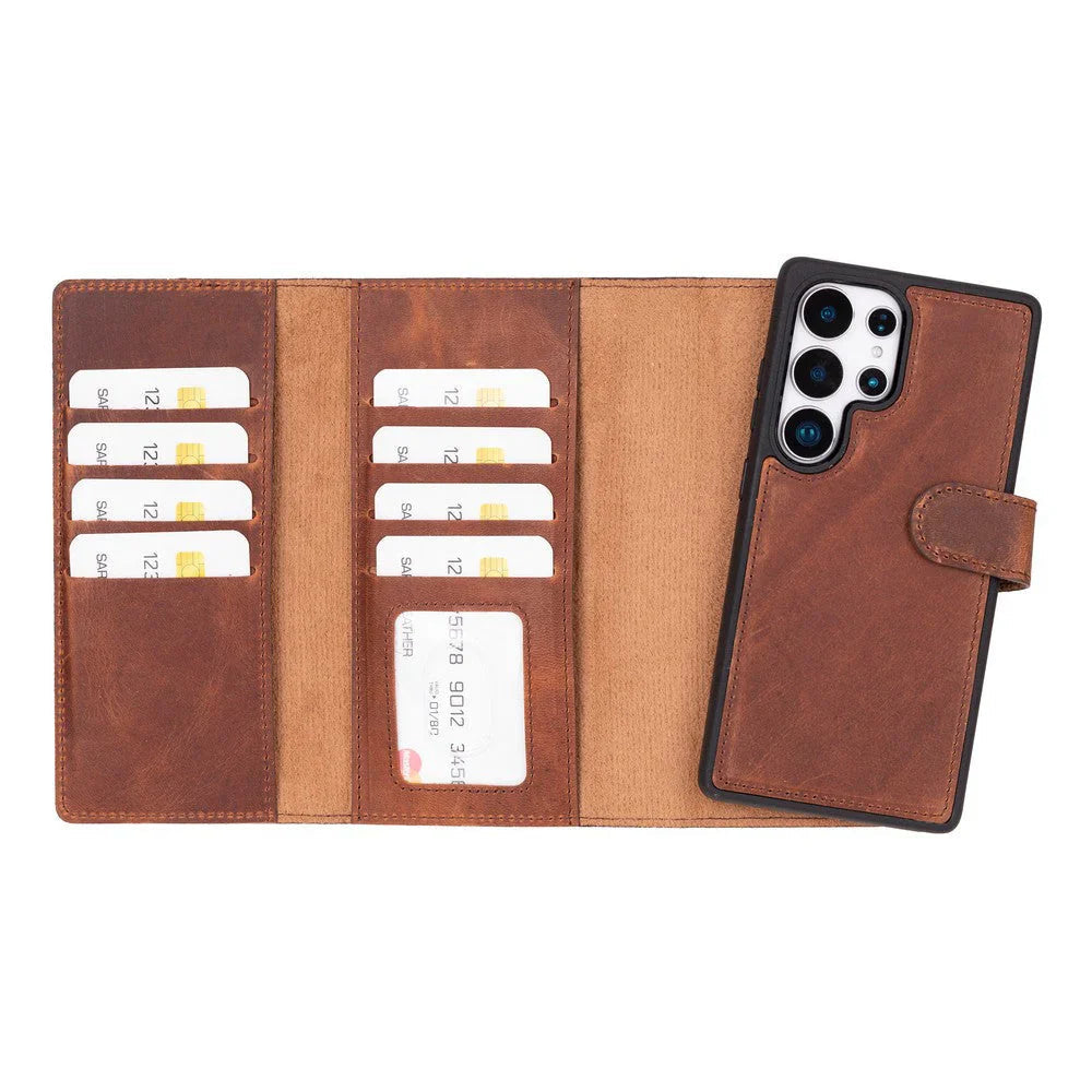 Santa Samsung Galaxy S25 Ultra Leather Detachable Wallet Case Mizuri Leather