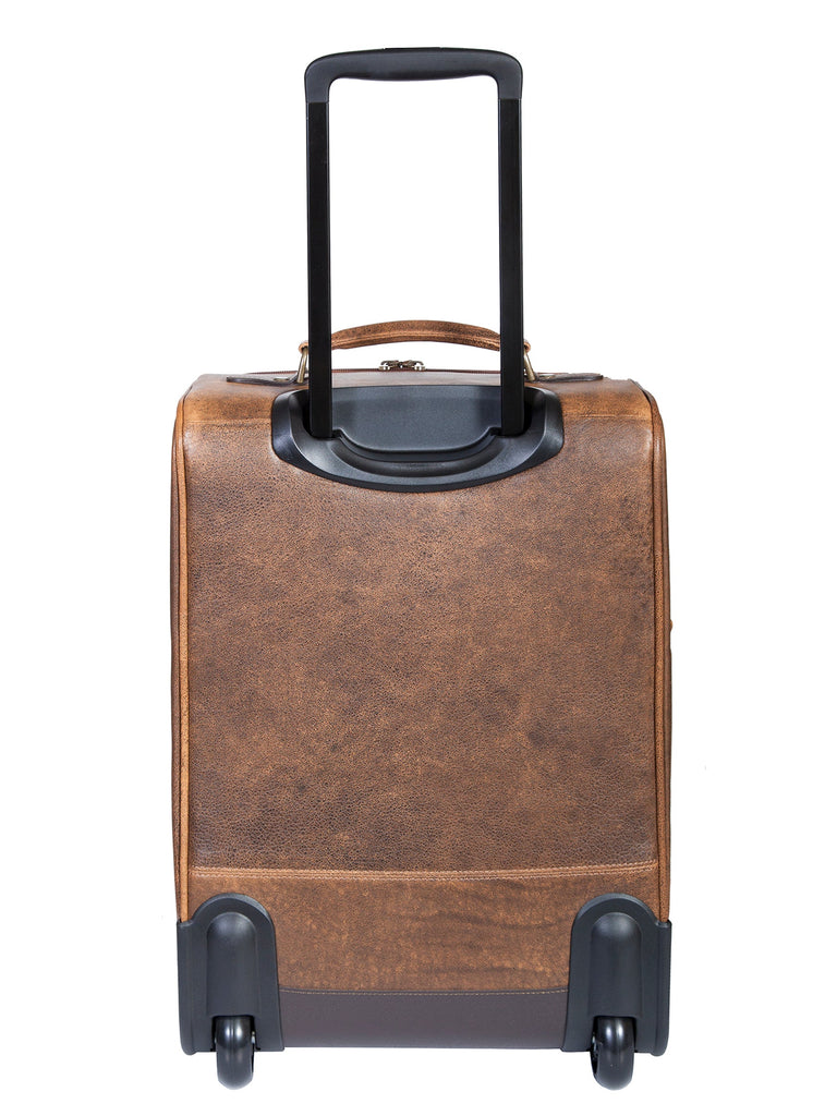 Scully Aerosquadron Collection Leather Wheeled Carry On Walnut Scully