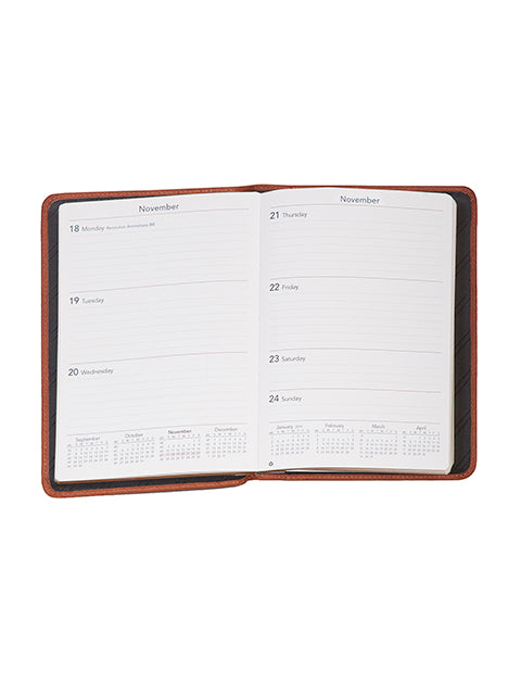 Scully Canyon Leather desk size weekly planner Scully