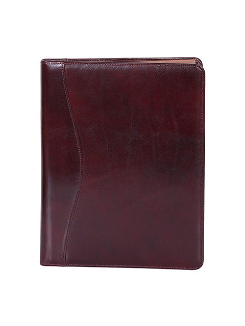 Scully Italian Leather Letter Size Pad Burgundy