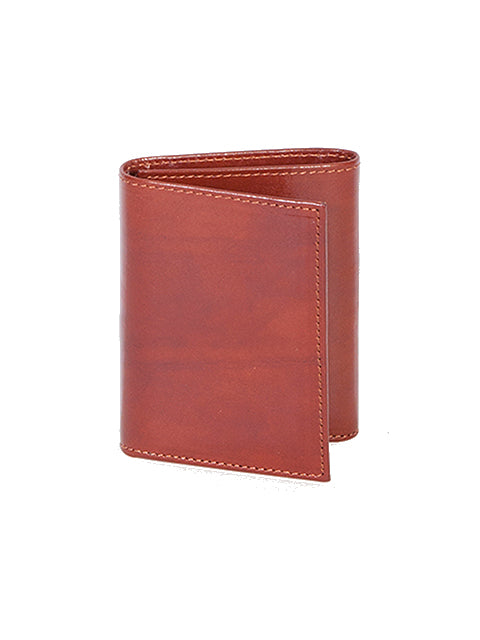 Scully Italian Leather Tri-Fold Wallet w/ ID Window Mahogany