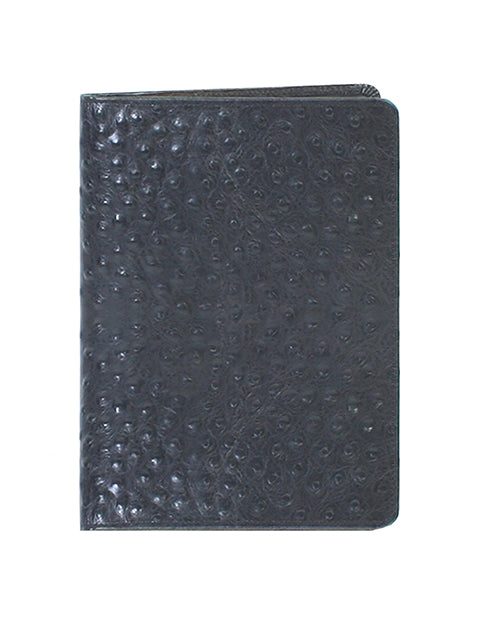 Scully Leather Desk Size Weekly Planner Black Ostrich