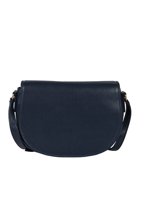 Scully Leather Full Flap Medium Handbag Blue