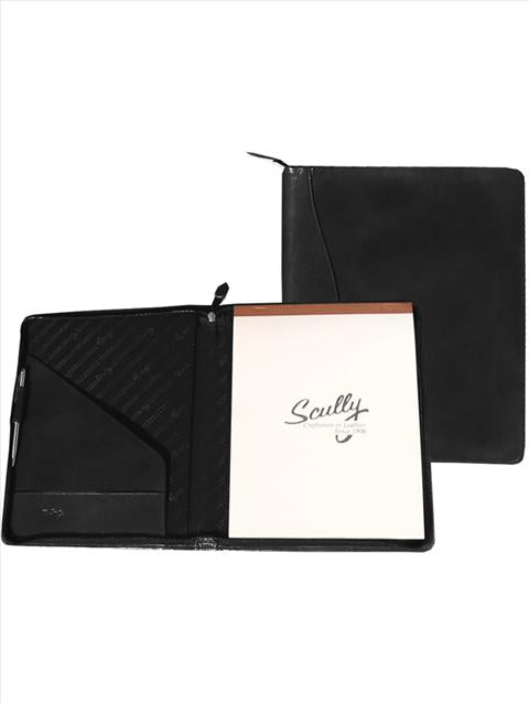 Scully Leather Soft Plonge Zip Letter Pad Assorted Colors Scully