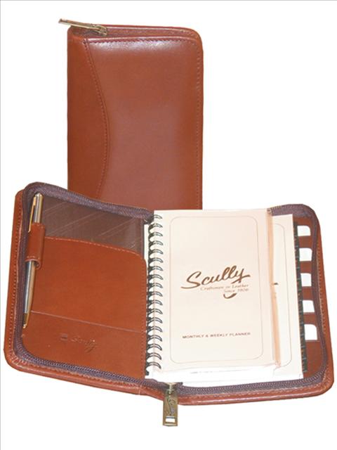 Scully Leather Soft Plonge Zip Pocket Planner