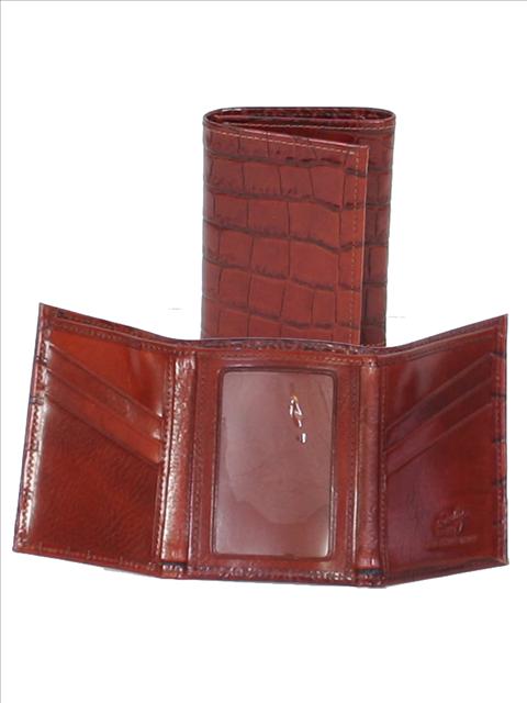 Scully Leather Tri-Fold Wallet w/ ID Window Assorted Colors Scully