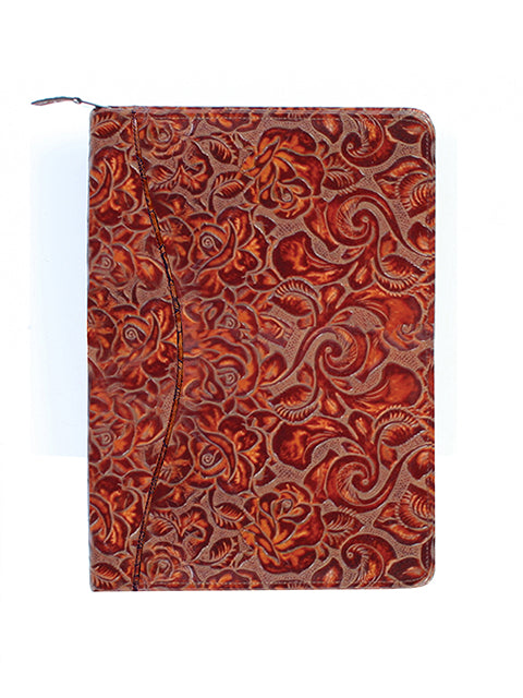 Scully New Tooled Leather zip letter pad Scully