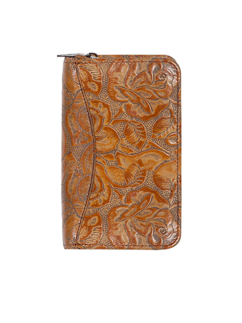 Scully New Tooled Leather zip pocket planner Scully