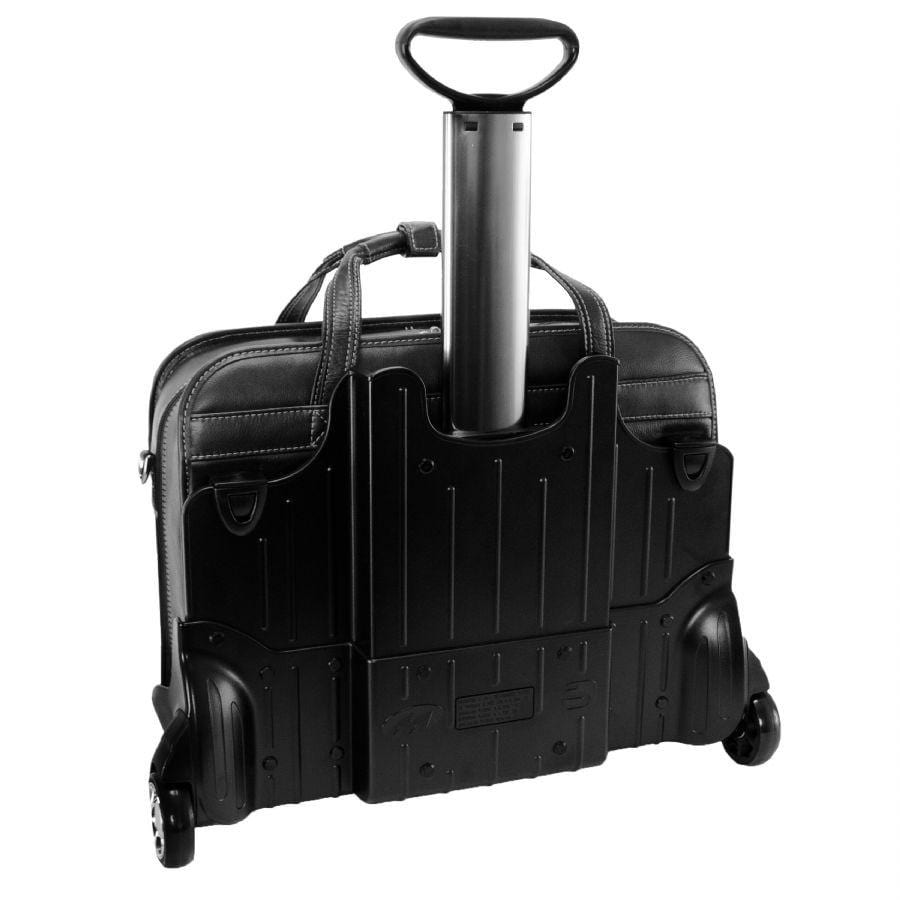 Siamod Carugetto 15.4" Leather Detachable Wheeled Laptop Briefcase