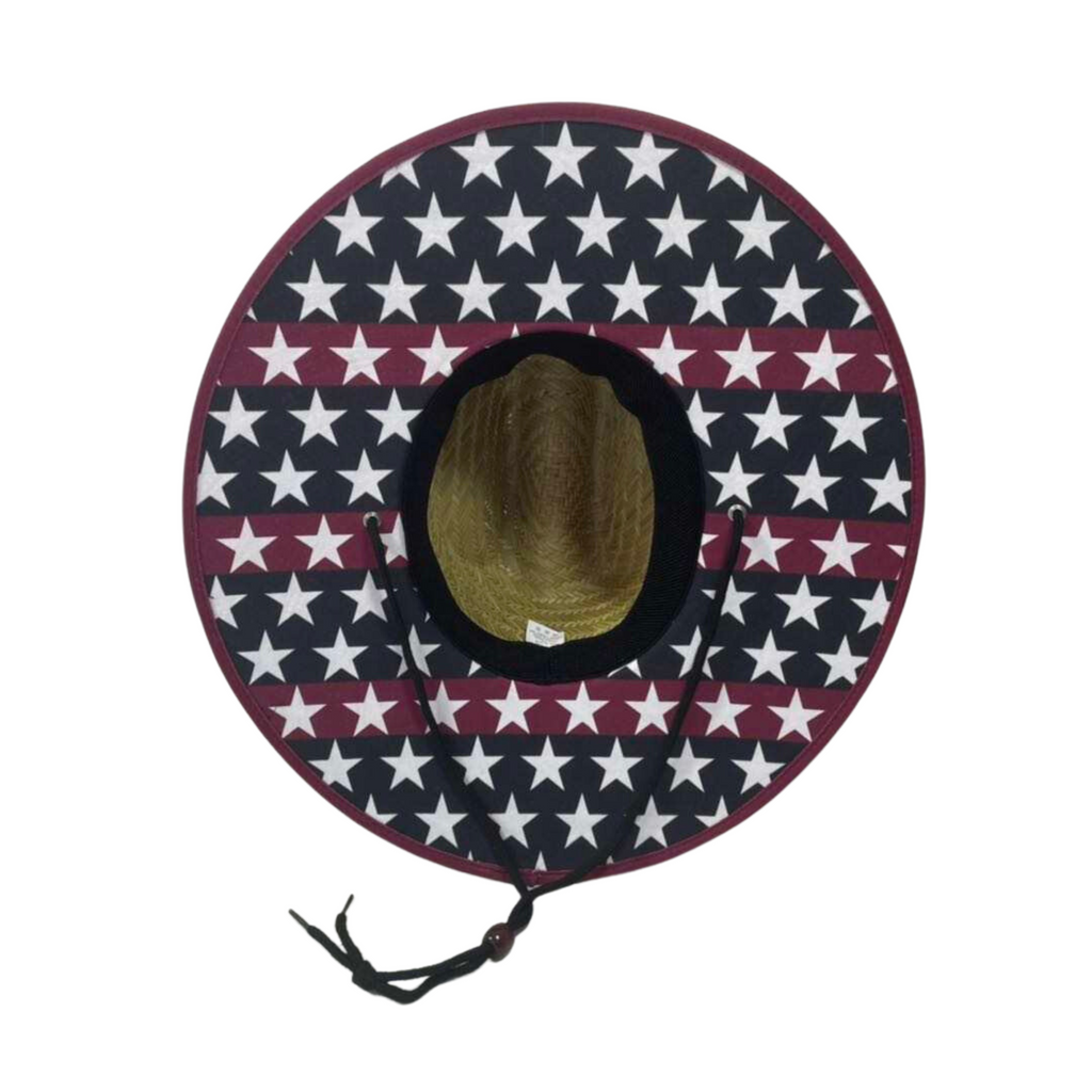 Straw Lifeguard Sun Hats for Adults - Patriotic COR Surf