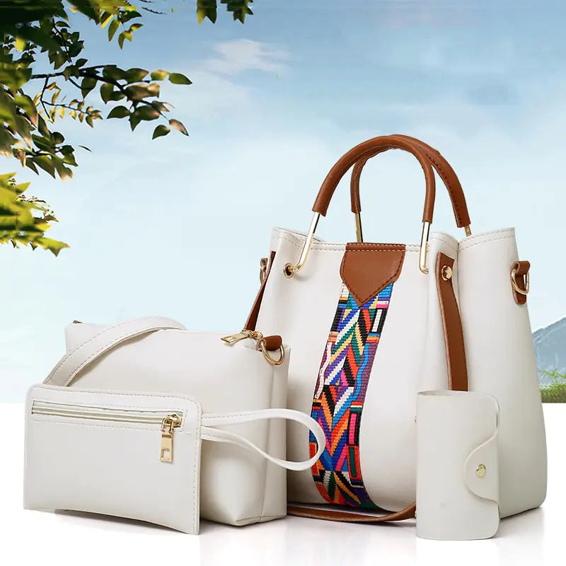 Fashionable Women's Handbag Set with Shoulder Bag (4 Pcs) Trendy Attic Store01