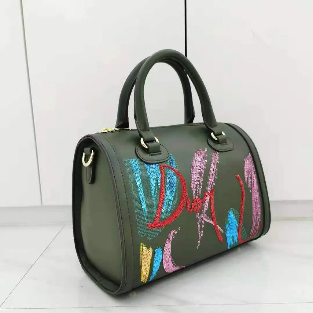 Fashionable Portable Sequin Embroidered Messenger Bag Trendy Attic Store01