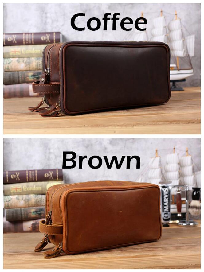 Groomsmen Gift Personalized Leather Toiletry Bag Waterproof Leather Dopp Kit Men's Shaving Kit, Christmas Gift RockCow Leather Studio
