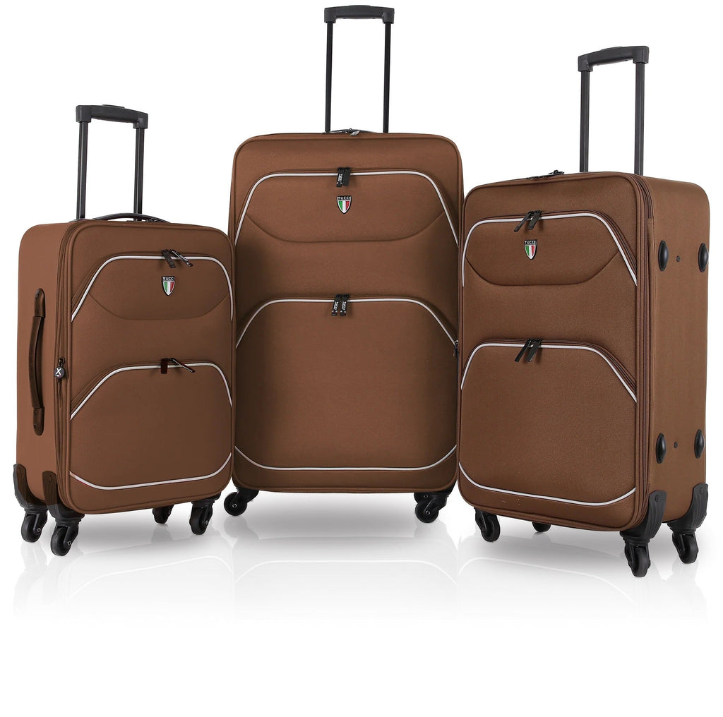 TUCCI Italy BEN FATTO 3 PC Luggage Suitcase Set  20", 24", 28" Tucci