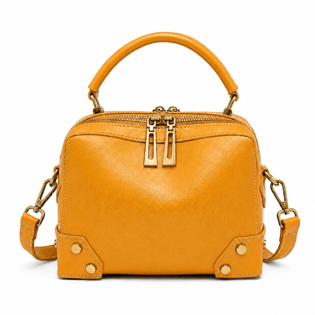 Top Grain Leather Crossbody Bag Women Natural Leather Shoulder Bag Vintage Style Leather Handbag Christmas Gift For Her SX6626 RockCow Leather Studio