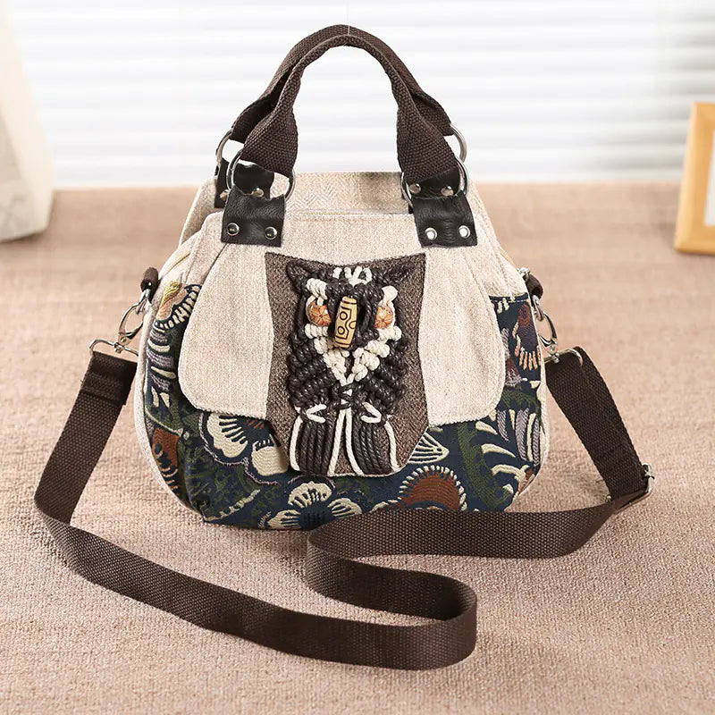New Women's Handbag and Crossbody Bag with Owl Design Trendy Attic Store01
