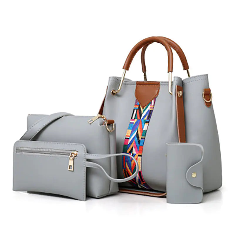Fashionable Women's Handbag Set with Shoulder Bag (4 Pcs) Trendy Attic Store01