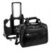 McKlein USA Chicago 15.6" Leather Patented Detachable Wheeled Laptop Overnight with Removable Briefcase Black