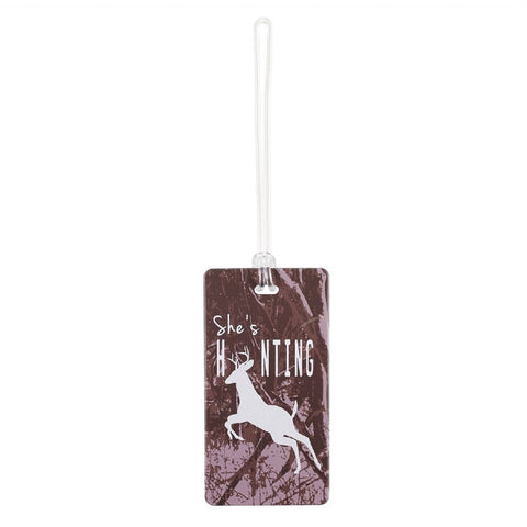 Lewis N Clark She's Hunting Luggage Tag Pink