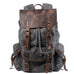 Casual Retro Drawstring Men's Oil Wax Canvas Travel Backpack Social Buzz eSIMs