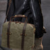 Waxed Canvas Vintage Travel Men's Briefcase Social Buzz eSIMs
