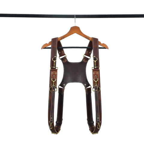 Goat Leather Dual Camera Harness Classy Leather Bags
