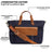 Voyager Canvas Leather Briefcase, Dark Blue Classy Leather Bags