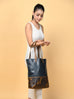 Blue Women's Leather Tote Classy Leather Bags