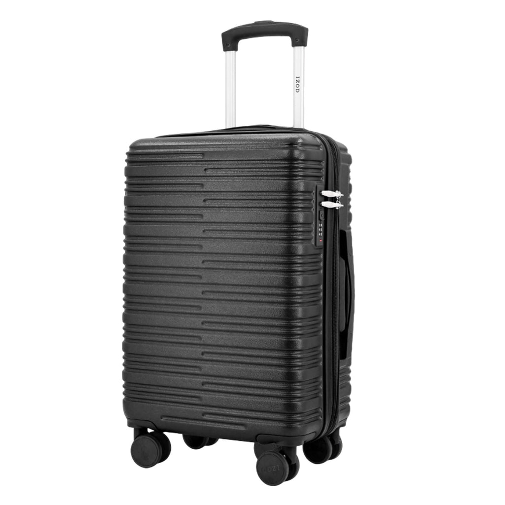 IZOD Romeo 20-Inch Carry-On Luggage – Lightweight Expandable ABS Hardside Suitcase with 360° Dual Spinner Wheels & Built-In Combo Lock - LuggageDesigners