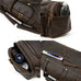 Crazy Horse Leather Duffle Bag Retro Large Capacity Tote Travel Bag Mens Weekender Overnight Bag RockCow Leather Studio