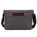 Waxed Canvas Messenger Bag Waxed Courier Bag Canvas Shoulder Bag Men Satchel Briefcase Vintage Crossbody Bag RockCow Leather Studio