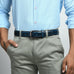 Eclipse Blue Leather Belt Classy Leather Bags