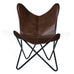 Dark Cuero Butterfly Chair Classy Leather Bags